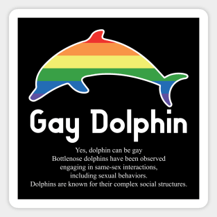 Gay Dolphin G2w - Can animals be gay series - meme gift t-shirt Magnet